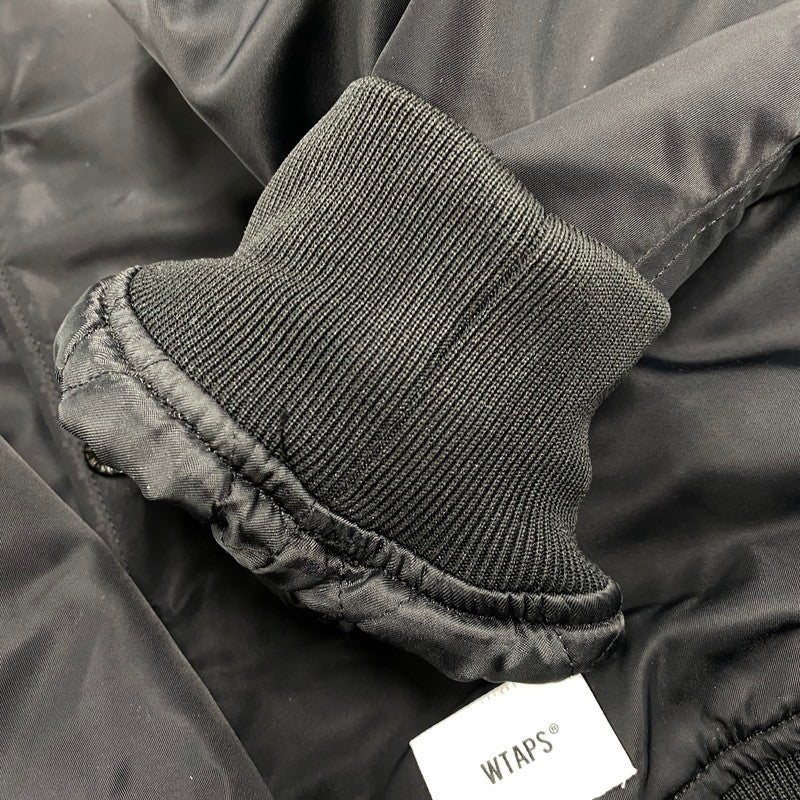 【中古品】【メンズ】 WTAPS ダブルタップス 22AW TEAM JACKET NYLON TWILL 222TQDT-JKM01 チーム ジャケット ナイロン ツイル ジャケット アウター 142-251114-ay-09-izu サイズ：03 カラー：ブラック 万代Net店