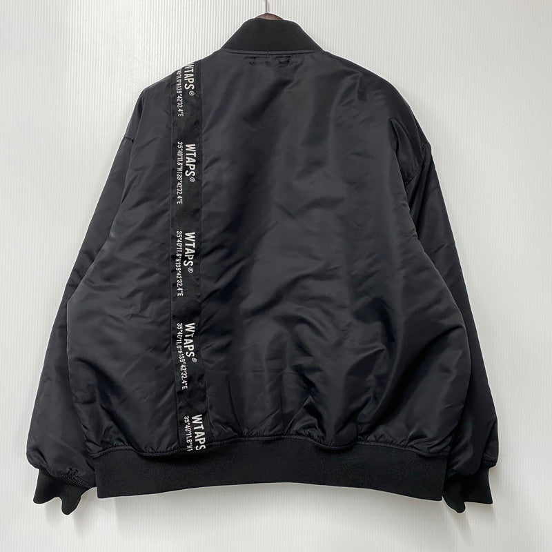 【中古品】【メンズ】 WTAPS ダブルタップス 22AW TEAM JACKET NYLON TWILL 222TQDT-JKM01 チーム ジャケット ナイロン ツイル ジャケット アウター 142-251114-ay-09-izu サイズ：03 カラー：ブラック 万代Net店