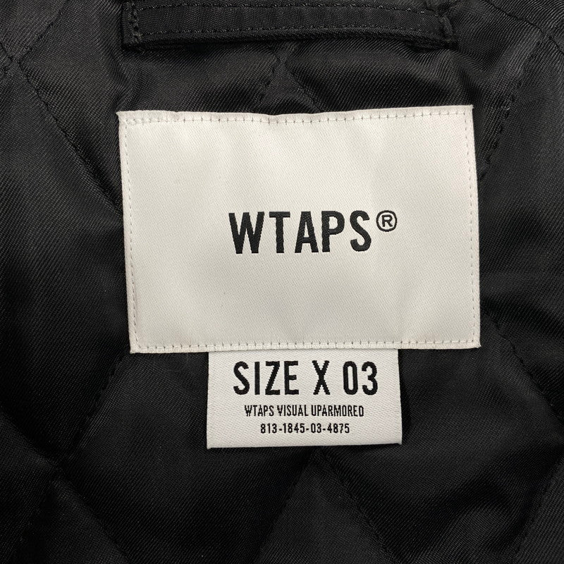 【中古品】【メンズ】 WTAPS ダブルタップス 22AW TEAM JACKET NYLON TWILL 222TQDT-JKM01 チーム ジャケット ナイロン ツイル ジャケット アウター 142-251114-ay-09-izu サイズ：03 カラー：ブラック 万代Net店