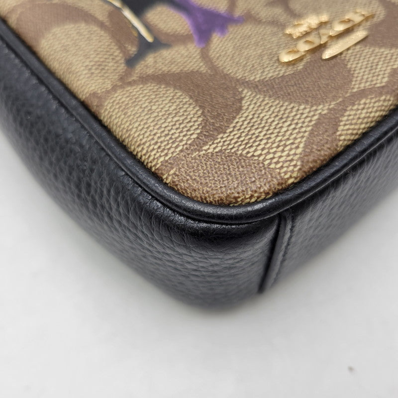 【中古品】【レディース】 COACH コーチ × JEAN MICHEL BASQUIAT ジャン ミシェル バスキア T-REX MINI SHOULDER BAG ミニショルダーバッグ カバン 鞄 180-251113-as-09-izu カラー：ブラウン×ブラック 万代Net店