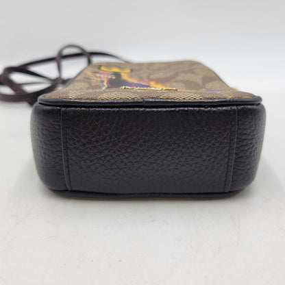 【中古品】【レディース】 COACH コーチ × JEAN MICHEL BASQUIAT ジャン ミシェル バスキア T-REX MINI SHOULDER BAG ミニショルダーバッグ カバン 鞄 180-251113-as-09-izu カラー：ブラウン×ブラック 万代Net店