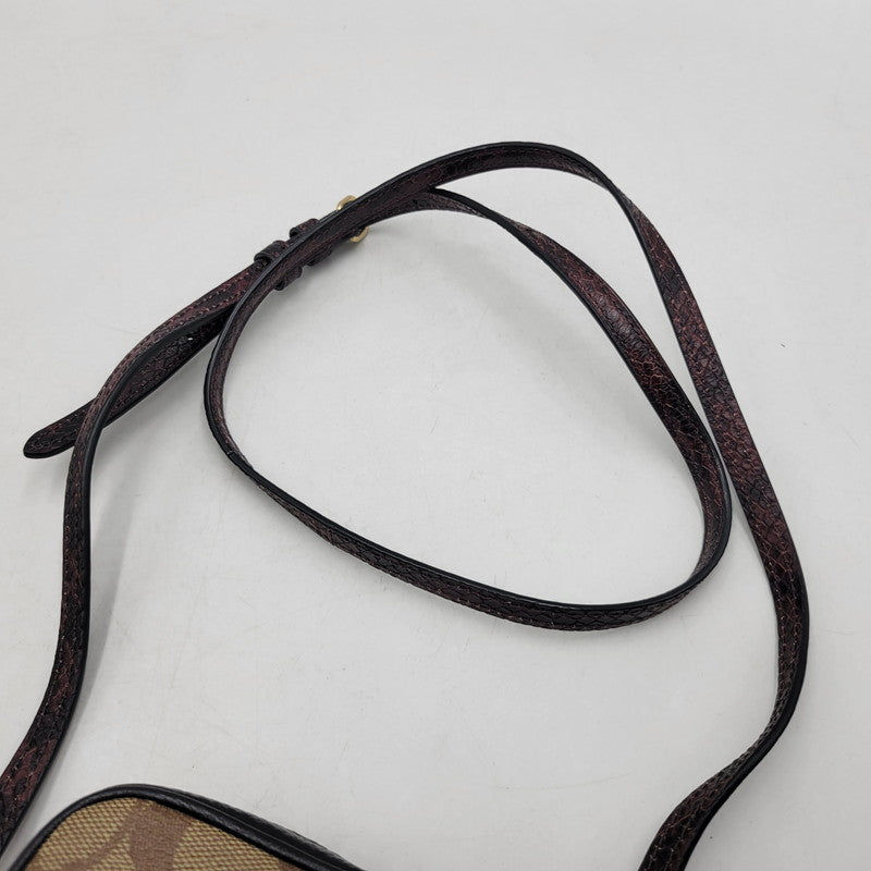 【中古品】【レディース】 COACH コーチ × JEAN MICHEL BASQUIAT ジャン ミシェル バスキア T-REX MINI SHOULDER BAG ミニショルダーバッグ カバン 鞄 180-251113-as-09-izu カラー：ブラウン×ブラック 万代Net店