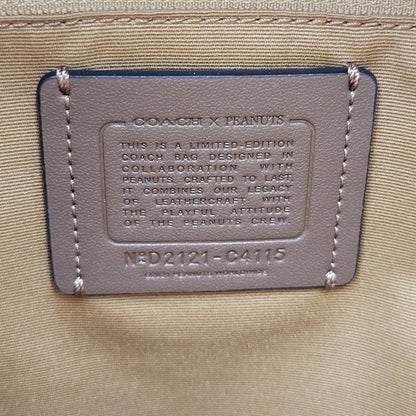 【中古品】【レディース】 COACH コーチ × PEANUTS ピーナッツ SNOOPY BACKPACK C4115 スヌーピー バックパック リュック バッグ カバン 鞄 180-251113-as-13-izu カラー：ブラウン×ホワイト 万代Net店