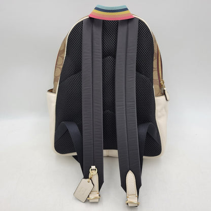 【中古品】【レディース】 COACH コーチ × PEANUTS ピーナッツ SNOOPY BACKPACK C4115 スヌーピー バックパック リュック バッグ カバン 鞄 180-251113-as-13-izu カラー：ブラウン×ホワイト 万代Net店