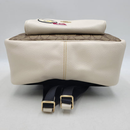 【中古品】【レディース】 COACH コーチ × PEANUTS ピーナッツ SNOOPY BACKPACK C4115 スヌーピー バックパック リュック バッグ カバン 鞄 180-251113-as-13-izu カラー：ブラウン×ホワイト 万代Net店