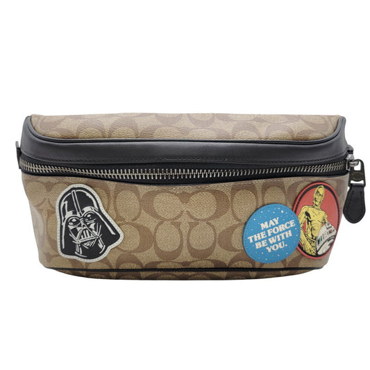 【中古品】【メンズ/レディース】 COACH コーチ × STAR WARS スターウォーズ WAIST BAG F79950 ウエストバッグ カバン 鞄 180-251113-as-12-izu カラー：ブラウン×ブラック 万代Net店