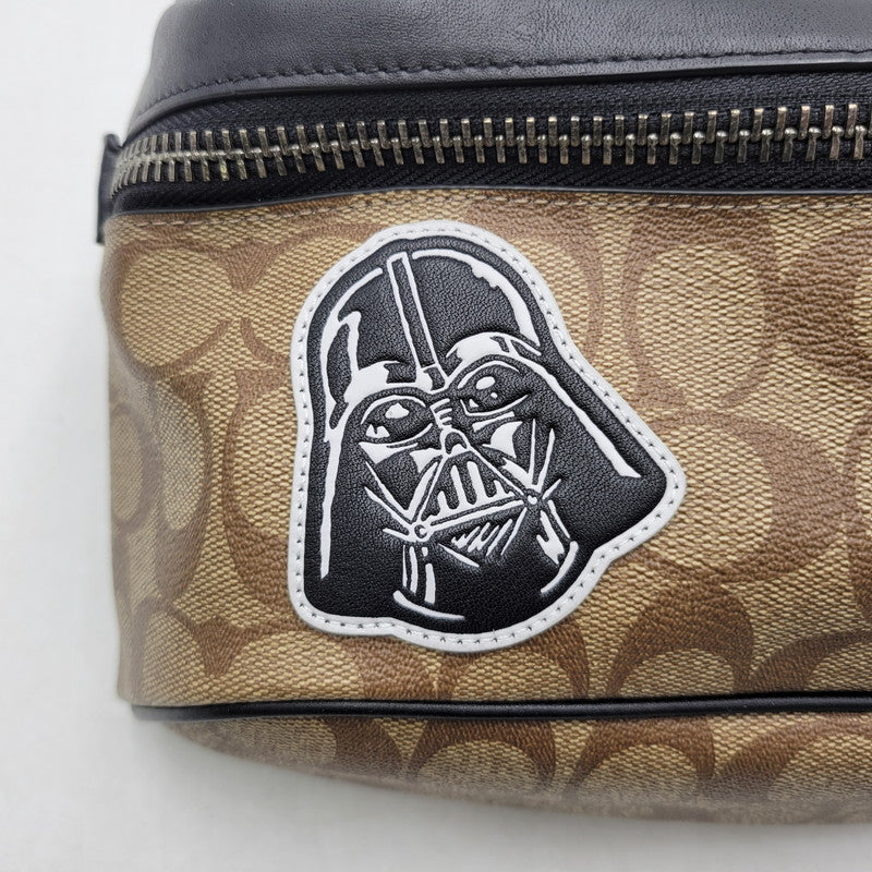 【中古品】【メンズ/レディース】 COACH コーチ × STAR WARS スターウォーズ WAIST BAG F79950 ウエストバッグ カバン 鞄 180-251113-as-12-izu カラー：ブラウン×ブラック 万代Net店
