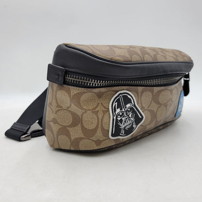 【中古品】【メンズ/レディース】 COACH コーチ × STAR WARS スターウォーズ WAIST BAG F79950 ウエストバッグ カバン 鞄 180-251113-as-12-izu カラー：ブラウン×ブラック 万代Net店