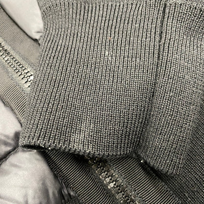 【中古品】【レディース】 MONCLER モンクレール 24AW CARDIGAN TRICOT J20939B51000 カーディガン トリコット ニット切替 ダウンジャケット トップス 168-251114-ay-14-izu サイズ：S カラー：ブラック 万代Net店