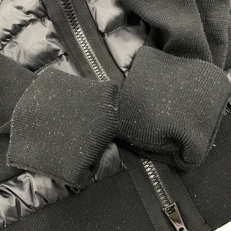 【中古品】【レディース】 MONCLER モンクレール 24AW CARDIGAN TRICOT J20939B51000 カーディガン トリコット ニット切替 ダウンジャケット トップス 168-251114-ay-14-izu サイズ：S カラー：ブラック 万代Net店