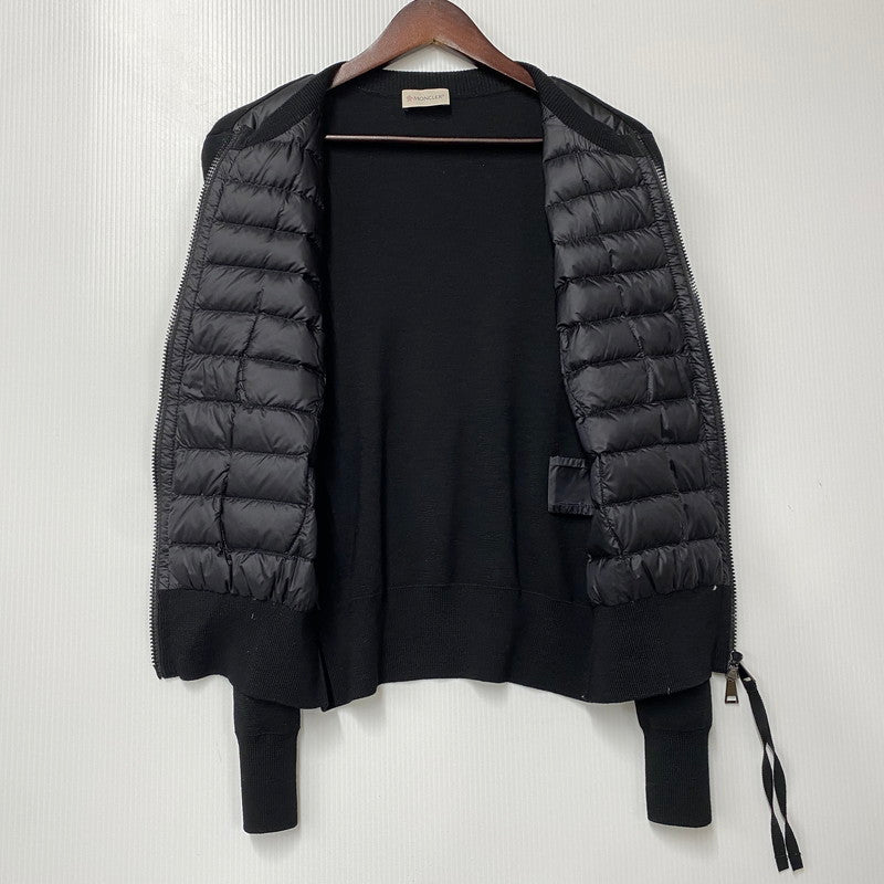 【中古品】【レディース】 MONCLER モンクレール 24AW CARDIGAN TRICOT J20939B51000 カーディガン トリコット ニット切替 ダウンジャケット トップス 168-251114-ay-14-izu サイズ：S カラー：ブラック 万代Net店