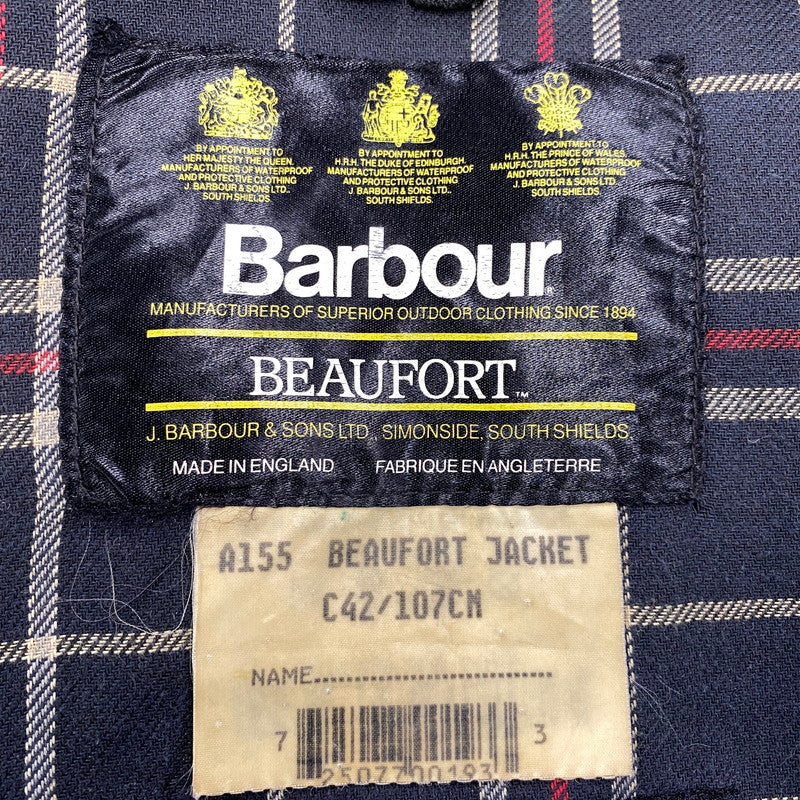 【中古品】【メンズ】 Barbour バーブァー A155 BEAUFORT JACKET ビューフォート ジャケット 長袖 アウター 144-251114-ay-18-izu サイズ：C42/107CM カラー：ネイビー 万代Net店