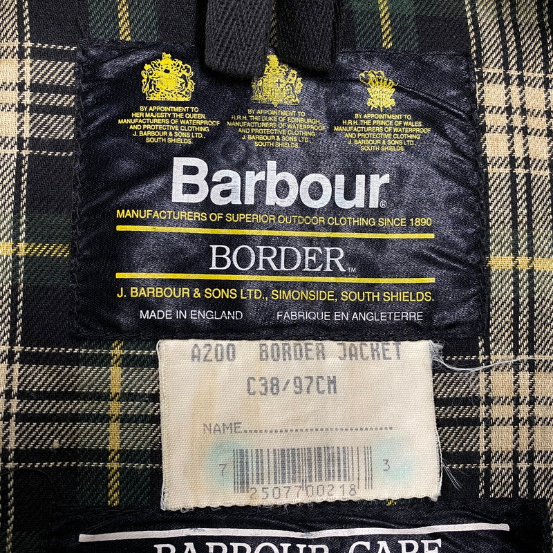 【中古品】【メンズ】 Barbour バーブァー A200 BORDER JACKET ボーダー ジャケット 長袖 アウター 144-251114-ay-19-izu サイズ：C38/97CM カラー：オリーブ 万代Net店