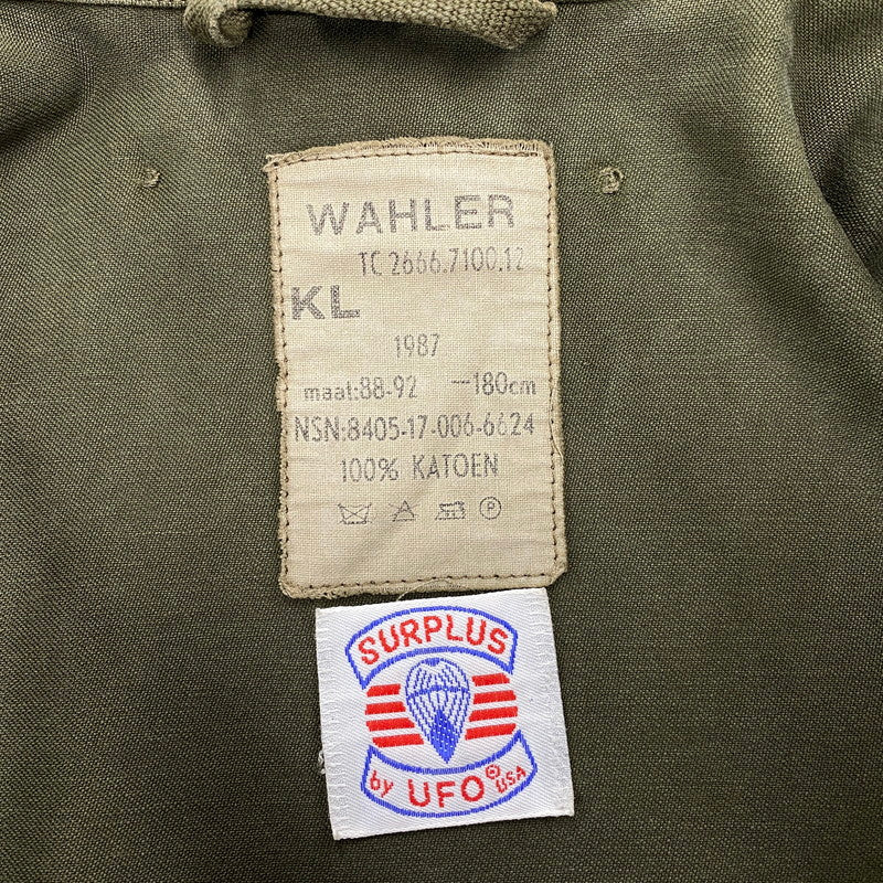 【中古品】【メンズ】 DUTCH ARMY ダッチアーミー FIELD JACKET 8405-17-006-6624 オランダ軍 フィールドジャケット WAHLER製 87年製 アウター 146-251114-ay-08-izu サイズ：88-92 カラー：グリーン 万代Net店