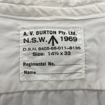 【中古品】【メンズ】 AUSTRALIAN ARMY オーストラリア軍 LS OFFICER SHIRT 8405-66-011-8136 ロングスリーブ オフィサーズシャツ 長袖 トップス 146-251123-as-09-izu サイズ：14.5 カラー：ホワイト 万代Net店