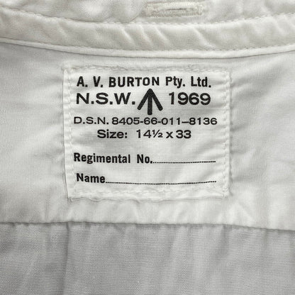 【中古品】【メンズ】 AUSTRALIAN ARMY オーストラリア軍 LS OFFICER SHIRT 8405-66-011-8136 ロングスリーブ オフィサーズシャツ 長袖 トップス 146-251123-as-08-izu サイズ：14.5 カラー：ホワイト 万代Net店