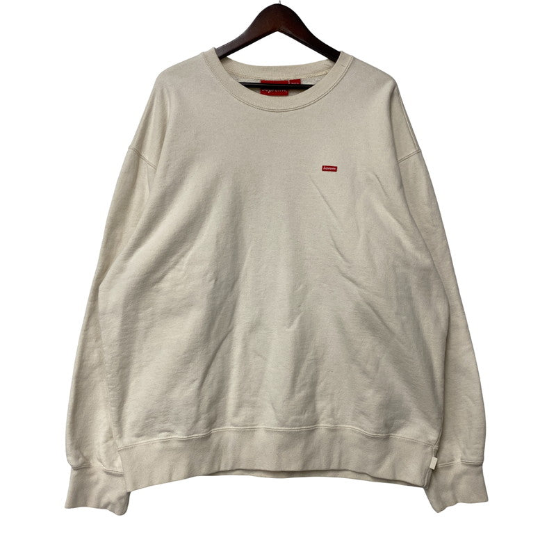 【中古品】【メンズ】 21SS SMALL BOX LOGO CREWNECK SWEATSHIRTS スモール ボックス ロゴ クルーネック スウェット シャツ 長袖 トップス 149-251114-ay-01-izu サイズ：L カラー：NATURAL 万代Net店