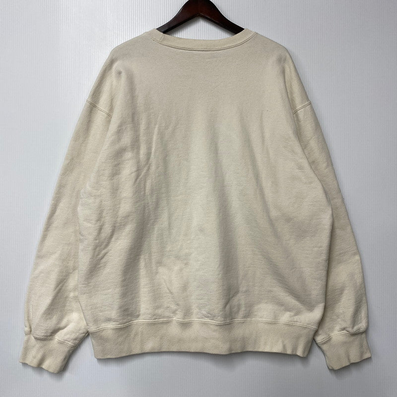 【中古品】【メンズ】 21SS SMALL BOX LOGO CREWNECK SWEATSHIRTS スモール ボックス ロゴ クルーネック スウェット シャツ 長袖 トップス 149-251114-ay-01-izu サイズ：L カラー：NATURAL 万代Net店