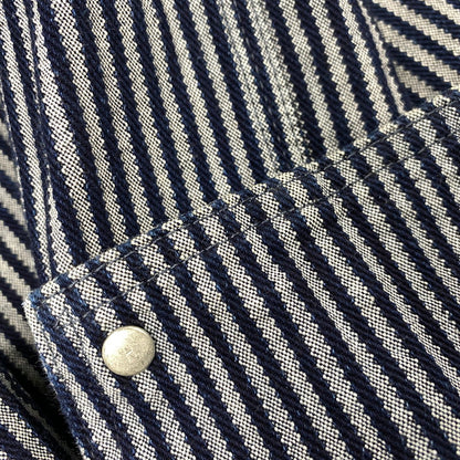 【中古品】【メンズ】 BLUE BLUE ブルーブルー COVERALLS JACKET カバーオール ジャケット ストライプ アウター 145-251119-as-13-izu サイズ：1 カラー：インディゴ 万代Net店