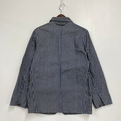 【中古品】【メンズ】 BLUE BLUE ブルーブルー COVERALLS JACKET カバーオール ジャケット ストライプ アウター 145-251119-as-13-izu サイズ：1 カラー：インディゴ 万代Net店
