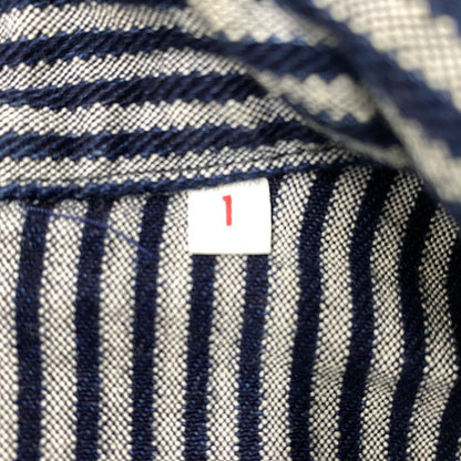 【中古品】【メンズ】 BLUE BLUE ブルーブルー COVERALLS JACKET カバーオール ジャケット ストライプ アウター 145-251119-as-13-izu サイズ：1 カラー：インディゴ 万代Net店