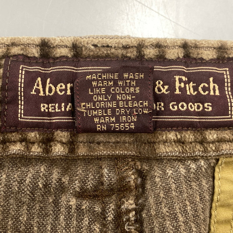 【中古品】【メンズ】 Abercrombie&Fitch アバークロンビーアンドフィッチ CORDUROY PANTS コーデュロイパンツ ボトムス 157-251123-as-11-izu サイズ：33×30 カラー：ブラウン 万代Net店