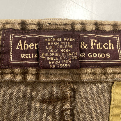 【中古品】【メンズ】 Abercrombie&Fitch アバークロンビーアンドフィッチ CORDUROY PANTS コーデュロイパンツ ボトムス 157-251123-as-11-izu サイズ：33×30 カラー：ブラウン 万代Net店