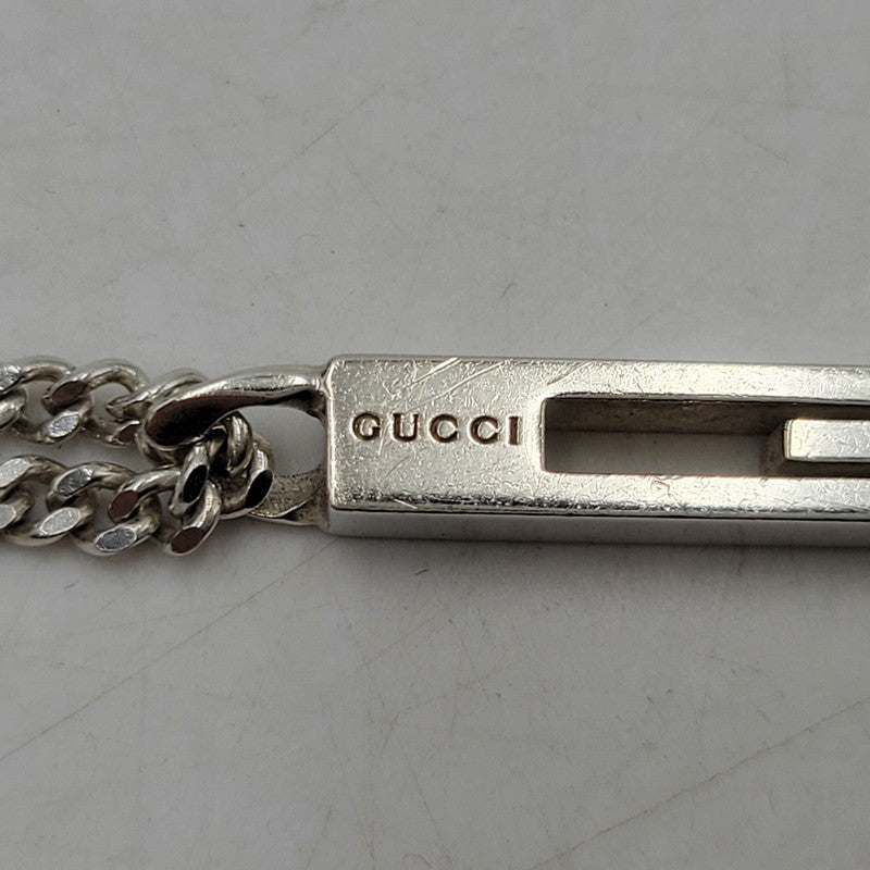 【中古品】【メンズ/レディース】 GUCCI グッチ 925 カットアウトG ネックレス アクセサリー 182-251115-as-25-izu カラー：シルバー 万代Net店