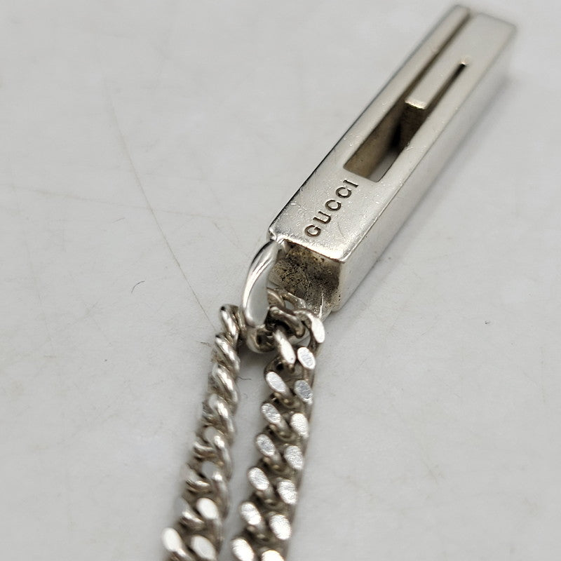 【中古品】【メンズ/レディース】 GUCCI グッチ 925 カットアウトG ネックレス アクセサリー 182-251115-as-25-izu カラー：シルバー 万代Net店