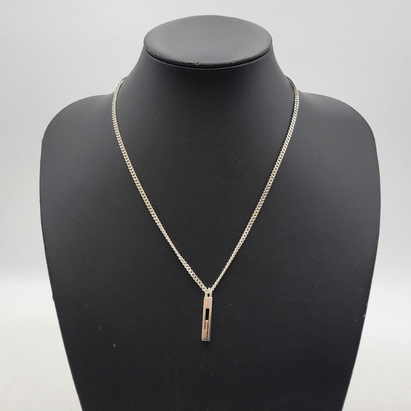 【中古品】【メンズ/レディース】 GUCCI グッチ 925 カットアウトG ネックレス アクセサリー 182-251115-as-25-izu カラー：シルバー 万代Net店