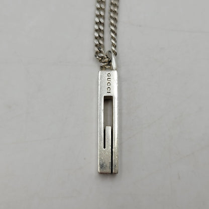 【中古品】【メンズ/レディース】 GUCCI グッチ 925 カットアウトG ネックレス アクセサリー 182-251115-as-25-izu カラー：シルバー 万代Net店