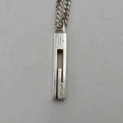 【中古品】【メンズ/レディース】 GUCCI グッチ 925 カットアウトG ネックレス アクセサリー 182-251115-as-25-izu カラー：シルバー 万代Net店