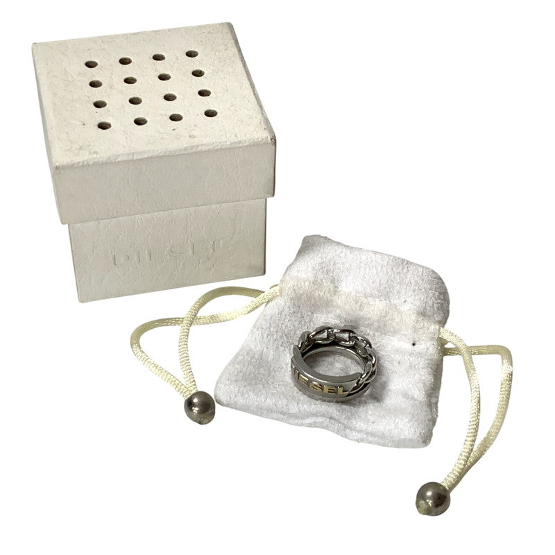 【中古品】【メンズ/レディース】 DIESEL ディーゼル チェーンリング 193-251124-ya-07-izu サイズ：下記参照 カラー：シルバー 万代Net店