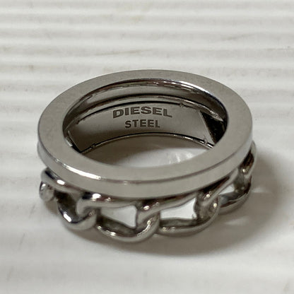 【中古品】【メンズ/レディース】 DIESEL ディーゼル チェーンリング 193-251124-ya-07-izu サイズ：下記参照 カラー：シルバー 万代Net店