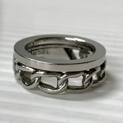 【中古品】【メンズ/レディース】 DIESEL ディーゼル チェーンリング 193-251124-ya-07-izu サイズ：下記参照 カラー：シルバー 万代Net店