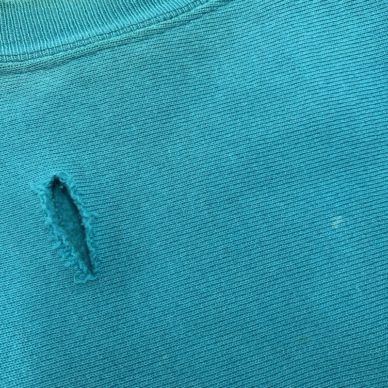 【現状渡し品】【メンズ】 Champion チャンピオン REVERSE WEAVE SWEATSHIRT リバースウィーブ スウェットシャツ 刺繍タグ USA製 目無し トレーナー 長袖 トップス 146-251116-as-02-izu サイズ：XL カラー：ターコイズブルー 万代Net店