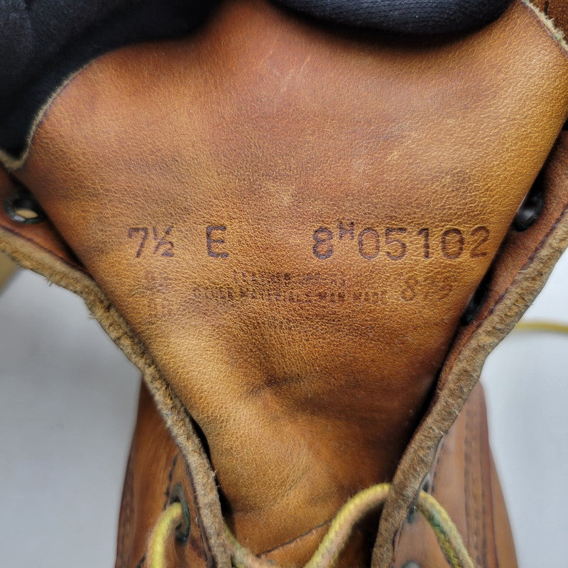 【中古品】【メンズ】 RED WING レッドウィング IRISH SETTER CLASSIC MOC TOE 875 アイリッシュセッター クラシックモックトゥ USA製 刺繍羽タグ ブーツ シューズ 靴 164-251115-as-30-izu サイズ：7.5 カラー：ブラウン 万代Net店