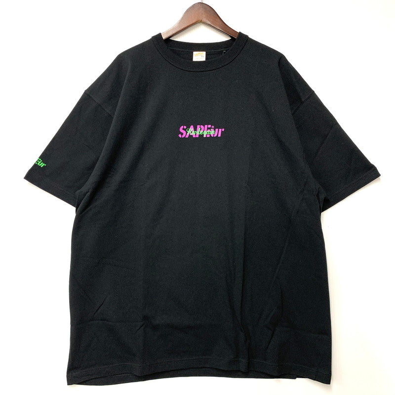 【中古美品】【メンズ】 SAPEUR サプール HARLEQUIN S/S TEE A0023-470 ハーレクイン ショートスリーブ Tシャツ 半袖 トップス 142-251116-as-04-izu サイズ：XXL カラー：ブラック 万代Net店