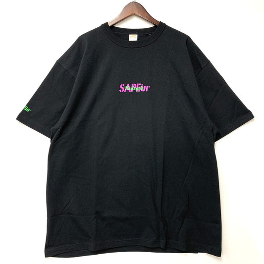 【中古美品】【メンズ】 SAPEUR サプール HARLEQUIN S/S TEE A0023-470 ハーレクイン ショートスリーブ Tシャツ 半袖 トップス 142-251116-as-04-izu サイズ：XXL カラー：ブラック 万代Net店