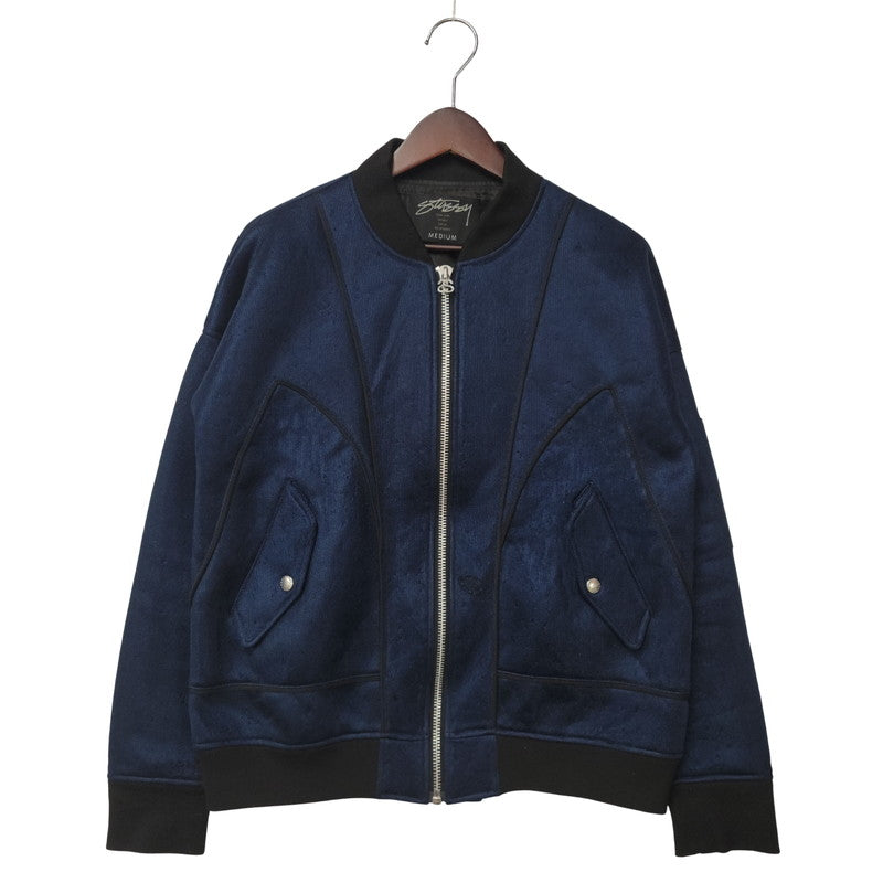 【中古品】【メンズ】 STUSSY ステューシー WORLD TOUR BACKPRINT POLYESTER JACKET ワールドツアー バックプリント ポリエステル ジャケット アウター 142-251123-cs-11-izu サイズ：M カラー：ネイビー×ブラック 万代Net店
