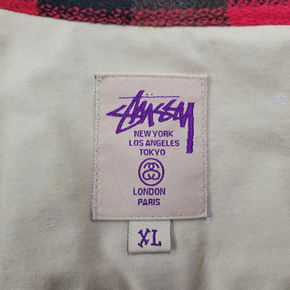 【中古品】【メンズ】 STUSSY ステューシー 紫タグ COTTON CHECK LS SHIRT コットン チェック ロングスリーブ シャツ トップス 長袖 142-251123-cs-10-izu サイズ：XL カラー：マルチ 万代Net店