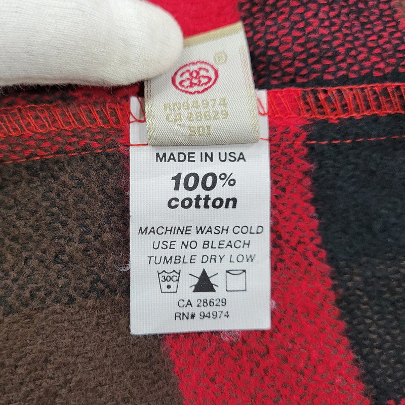 【中古品】【メンズ】 STUSSY ステューシー 紫タグ COTTON CHECK LS SHIRT コットン チェック ロングスリーブ シャツ トップス 長袖 142-251123-cs-10-izu サイズ：XL カラー：マルチ 万代Net店