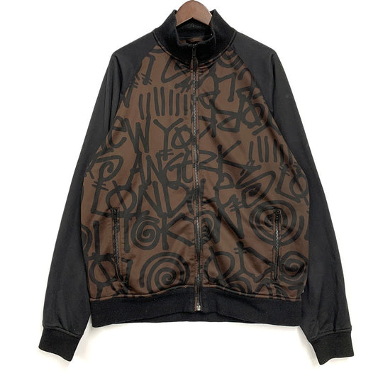 【中古品】【メンズ】 STUSSY AUTHENTIC GEAR ステューシー オーセンティック ギア TRACK JACKET トラックジャケット 142-251124-as-16-izu サイズ：XL カラー：ブラック×ブラウン 万代Net店