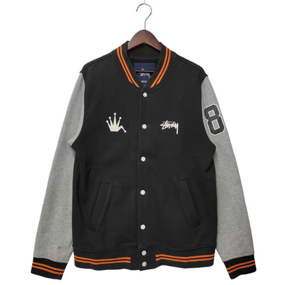 【中古品】【メンズ】 STUSSY ステューシー 80 SWEAT SUTADIUM JACKET スウェット スタジアム ジャケット アウター 142-251123-cs-09-izu サイズ：M カラー：ブラック 万代Net店