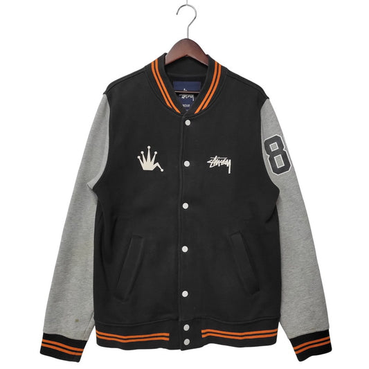 【中古品】【メンズ】 STUSSY ステューシー 80 SWEAT SUTADIUM JACKET スウェット スタジアム ジャケット アウター 142-251123-cs-09-izu サイズ：M カラー：ブラック 万代Net店