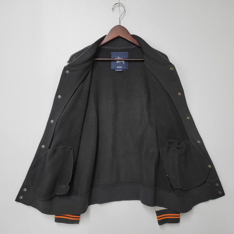 【中古品】【メンズ】 STUSSY ステューシー 80 SWEAT SUTADIUM JACKET スウェット スタジアム ジャケット アウター 142-251123-cs-09-izu サイズ：M カラー：ブラック 万代Net店