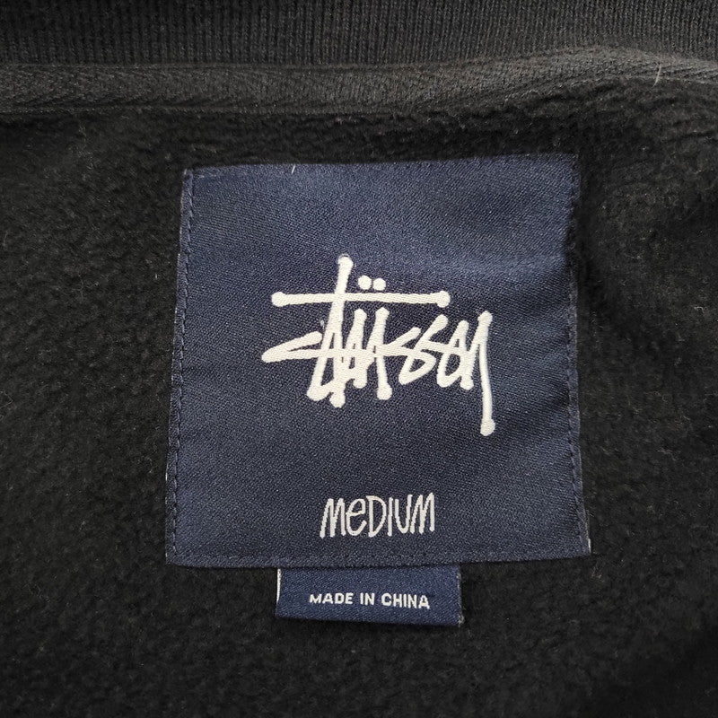【中古品】【メンズ】 STUSSY ステューシー 80 SWEAT SUTADIUM JACKET スウェット スタジアム ジャケット アウター 142-251123-cs-09-izu サイズ：M カラー：ブラック 万代Net店