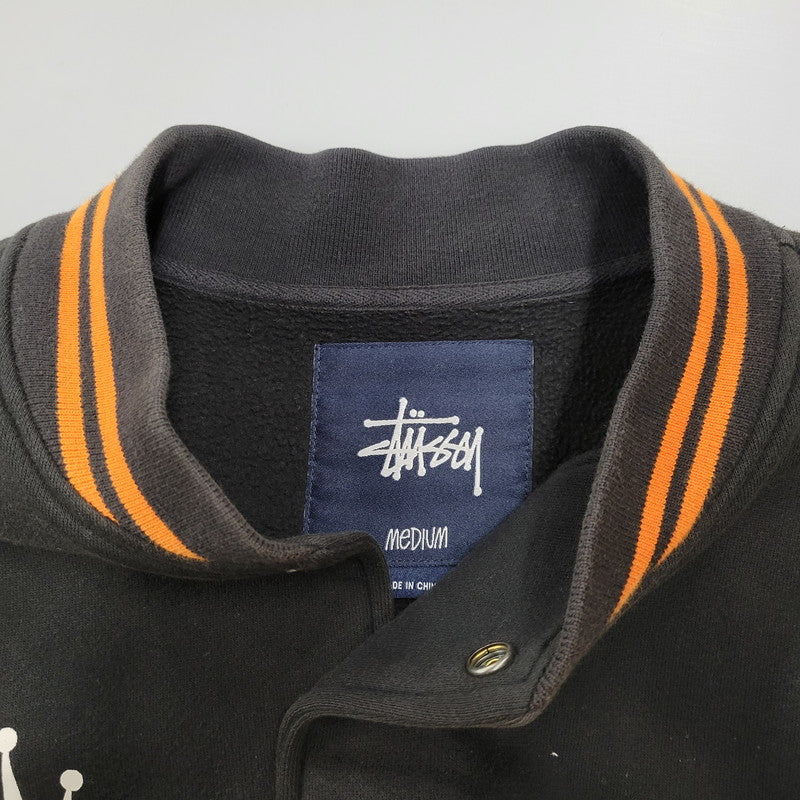 【中古品】【メンズ】 STUSSY ステューシー 80 SWEAT SUTADIUM JACKET スウェット スタジアム ジャケット アウター 142-251123-cs-09-izu サイズ：M カラー：ブラック 万代Net店
