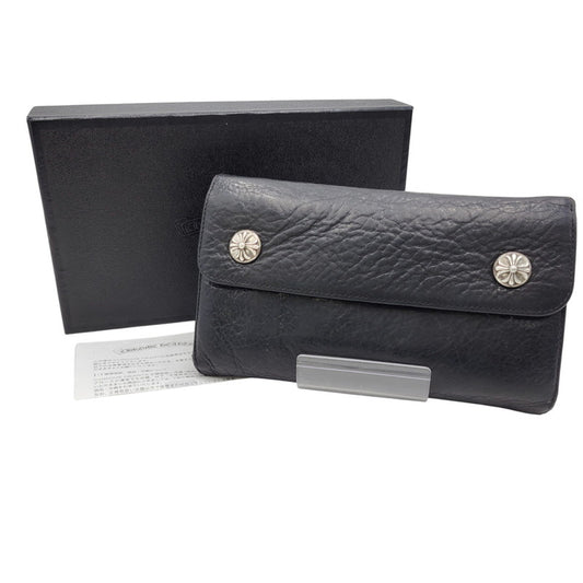 【現状渡し品】【メンズ】 CHROME HEARTS クロムハーツ WAVE WALLET ウェーブウォレット 長財布 190-251214-as-09-izu カラー：ブラック 万代Net店