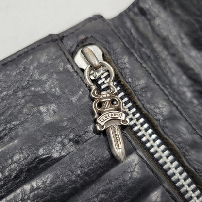 【現状渡し品】【メンズ】 CHROME HEARTS クロムハーツ WAVE WALLET ウェーブウォレット 長財布 190-251214-as-09-izu カラー：ブラック 万代Net店